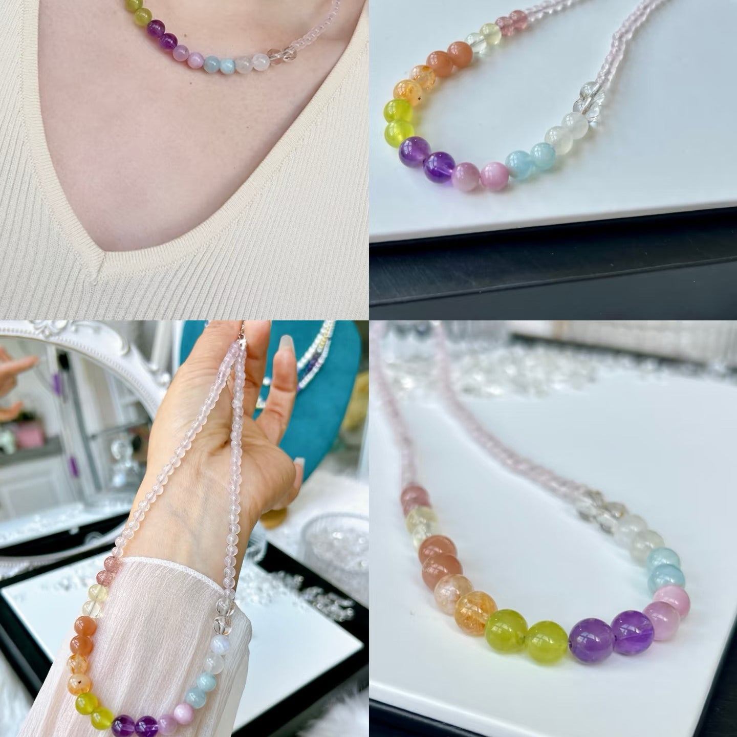 【NATURAL CRYSTAL BEADS】OPEN IN LIVE ROOM, FREE SHIPPING WORLDWIDE