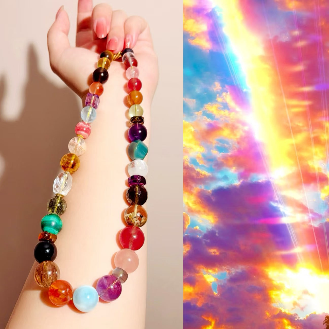 【NATURAL CRYSTAL BEADS】OPEN IN LIVE ROOM, FREE SHIPPING WORLDWIDE
